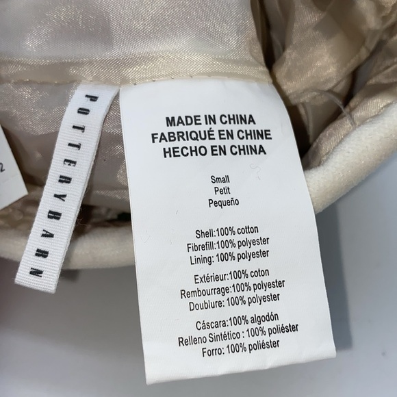 Pottery Barn Lola Christmas Holiday Stocking Red Cream 14 inch - Picture 4 of 9